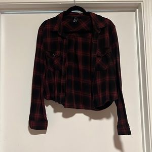 Plaid cropped top